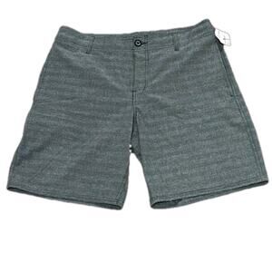 Men’s Ezekiel Versa Board Shorts Black Micro Plaid Stretch Size 33 Cotton Blend